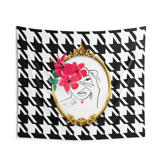 Mirror Mirror on Houndstooth Tapestry